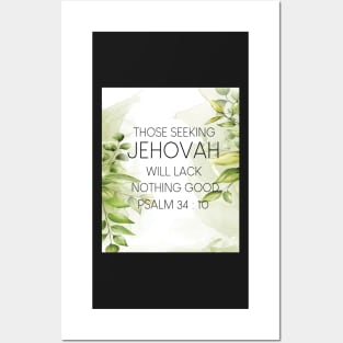 JW 2022 Year Text Those Seeking Jehovah Will Lack Nothing Good Posters and Art